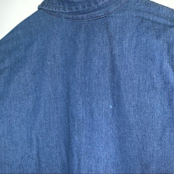 Riders by Lee Plaid-Lined Denim Button-Down Long Sleeve Shirt Jacket Size Medium - Picture 9 of 11